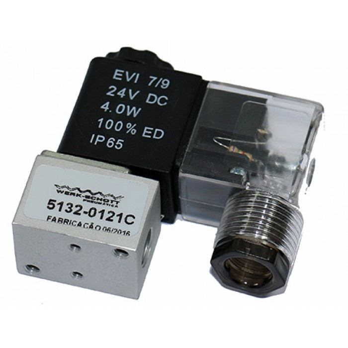 VÁLVULA SOLENOIDE MINI 1/8" 3 VIAS 51320121C